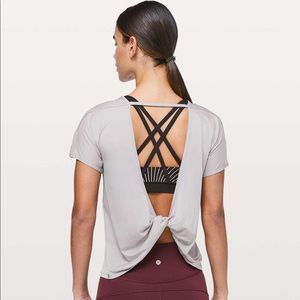 lululemon Twist and Train Short Sleeve in dark chrome